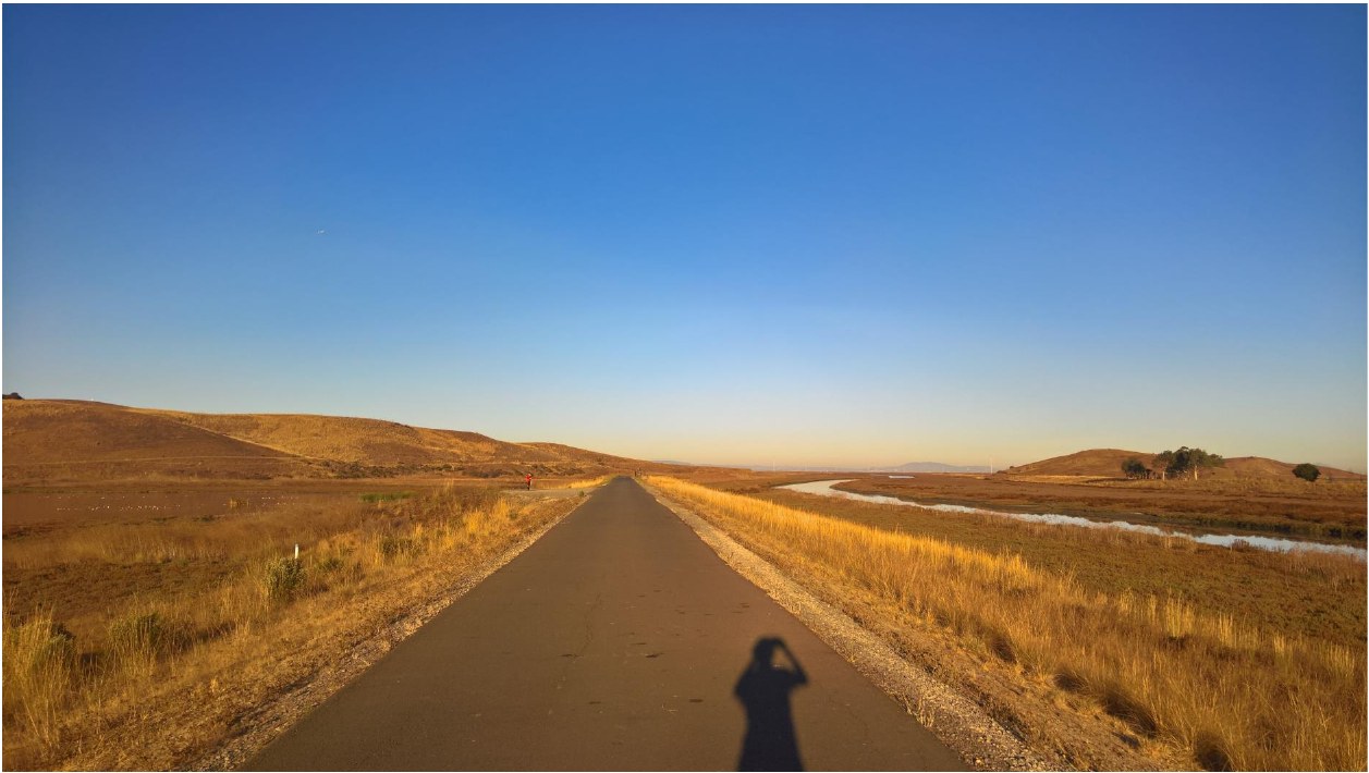 Open road stretching into the distance